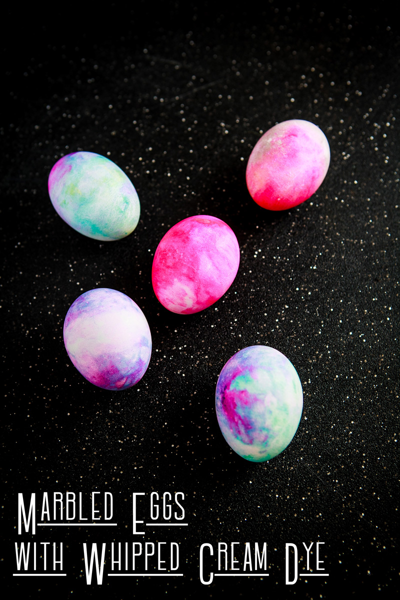 Marble Eggs with Whipped Cream Dye